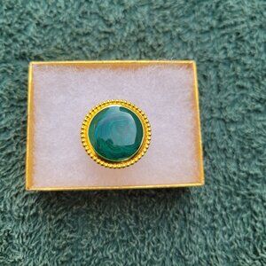 BRAND NEW Vintage Papillon Green Enamel Button Covers for Men Shirts